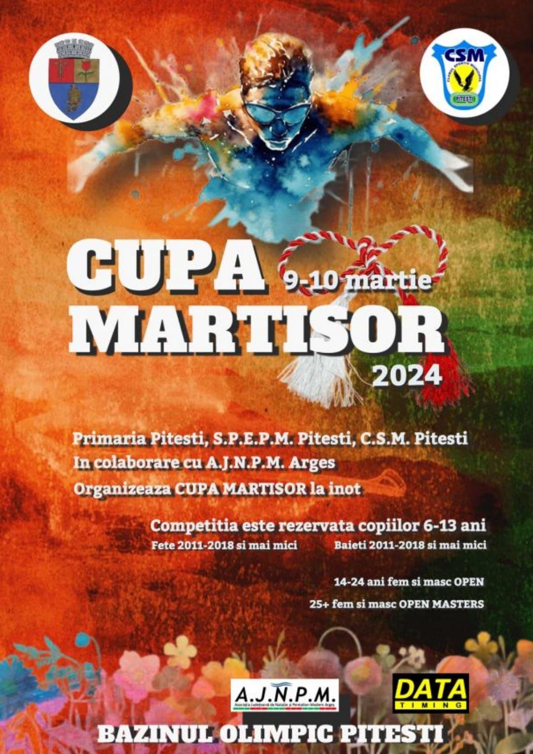 Cupa Mărțișor la înot: 9 - 10 martie 2024!